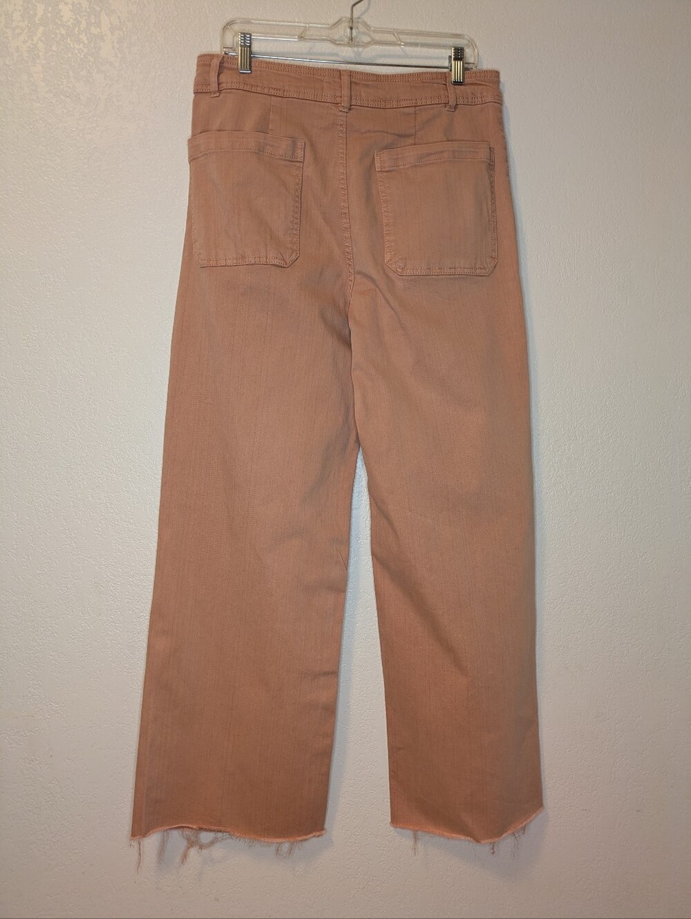 OAT New York High-Rise Wide Leg Raw Hem Jeans in Dusty Rose - Picture 4 of 8
